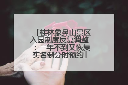 桂林象鼻山景区入园制度反复调整：一年不到又恢复实名制分时预约